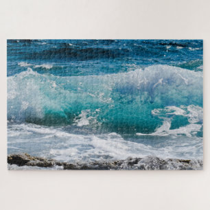 Blaue Ozeanwellen & Felsen, Vs 2