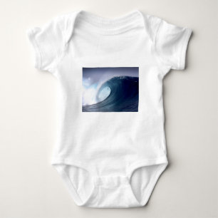 Blaue Ozeanwinde tropische Insel Baby Strampler