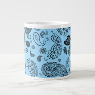 Blaue Paisley Jumbo-Tasse