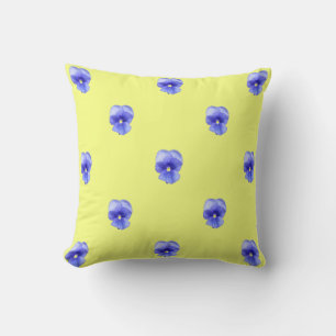 Blaue Pansy - Throw Kissen