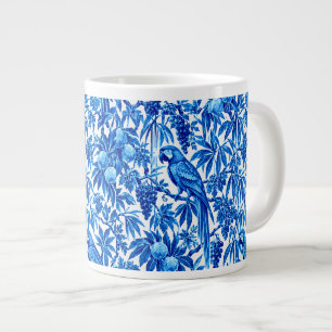Blaue Papageien in einem tropischen Garten Jumbo-Tasse