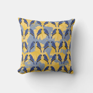Blaue Papageien-Kissen Kissen