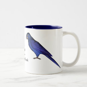 Blaue Papageien Zweifarbige Tasse