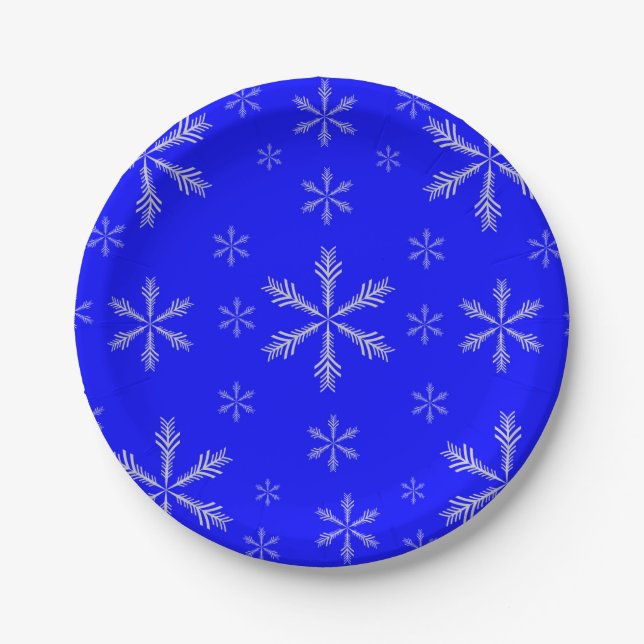 Blaue Pappteller (Vorderseite)
