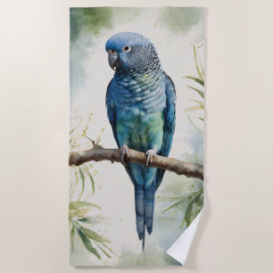 Blaue Parakeet Eukalyptus Tree Strandtuch