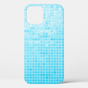 Blaue Pastell-Keramikwand- und Bodenfliesen abstra Case-Mate iPhone Hülle