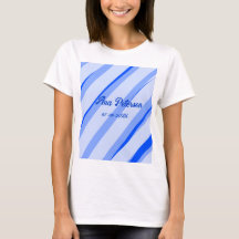 Blaue Pastell-Linien mit Namen Datum Boho Retro-Mu