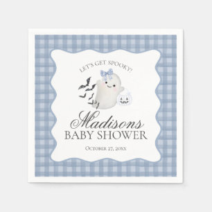 Blaue Pastell-Little-Boo-Geister-Baby-Party-Desser Serviette