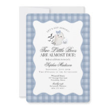 Blaue Pastell Süße Geister Zwillinge Baby Shower