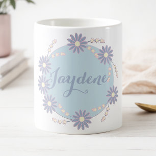 Blaue Pastellfarben-Gänseblümchen-Kranz-Tasse Verwandlungstasse