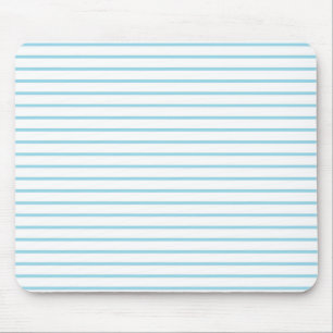 Blaue Pastelllinien weiß Mousepad