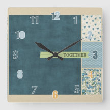 Blaue Patchwork - Wall-Lock