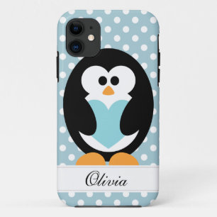 Blaue Penguin-Liebe Case-Mate iPhone Hülle