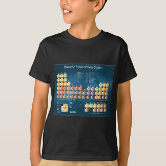 Blaue periodische Tabelle der Bierstile T-Shirt