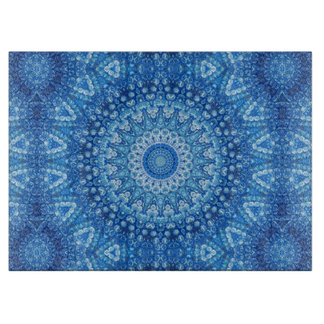 blaue Perlen Schneidebrett (Vorderseite)