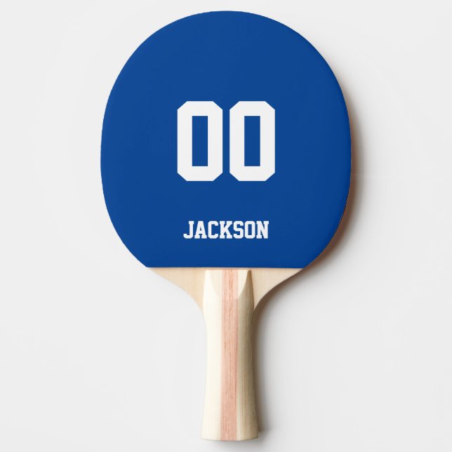 Blaue Personalisierte Bezeichnung Tischtennis Schläger (Vorderseite)