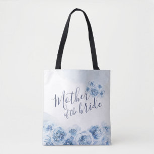 Blaue personalisierte Blütenmutter Tasche