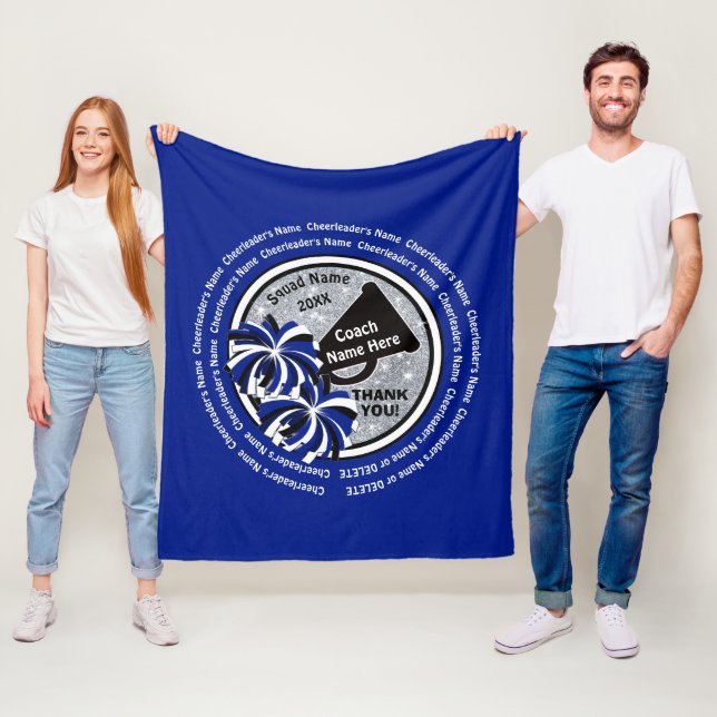 Blaue personalisierte Geschenke für einen Fleecedecke (Beispiel)
