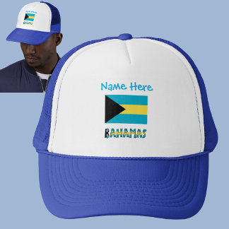 Blaue Personalisierung der Bahamas und der Bahamas Truckerkappe