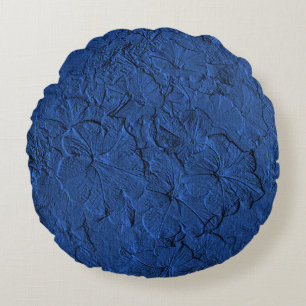 Blaue Petunias-Rundwurfpilze Rundes Kissen