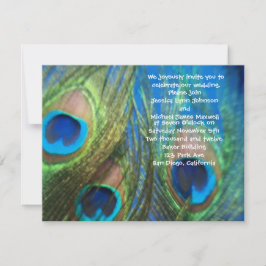 Blaue Pfau-Hochzeits-Einladung Einladung