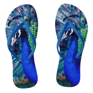 Blaue Pfaue Flip Flops