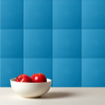 Blaue Pfauenblüte Fliese<br><div class="desc">Solid Farbe Pfauenblau Design.</div>