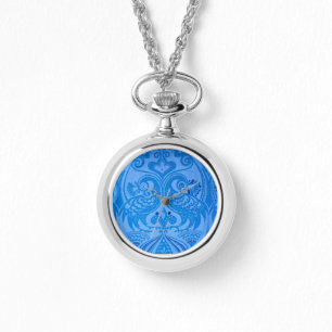 Blaue Pfauenvögel Armbanduhr