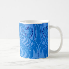 Blaue Pfauenvögel Kaffeetasse