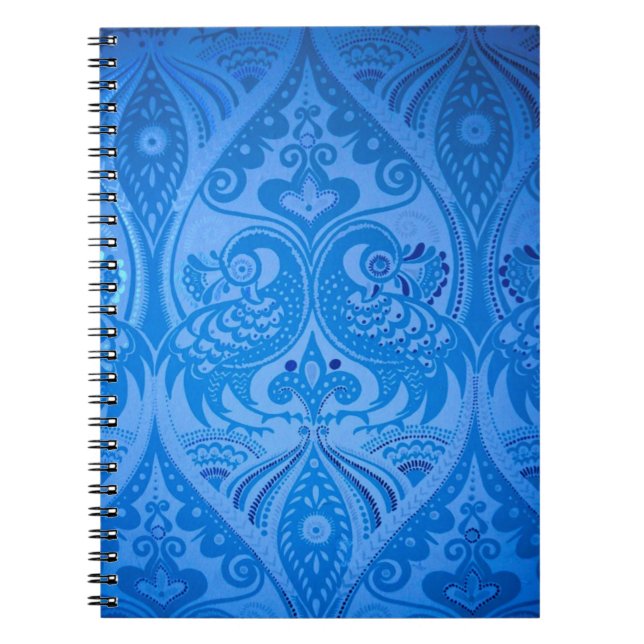 Blaue Pfauenvögel Notizblock (Vorderseite)