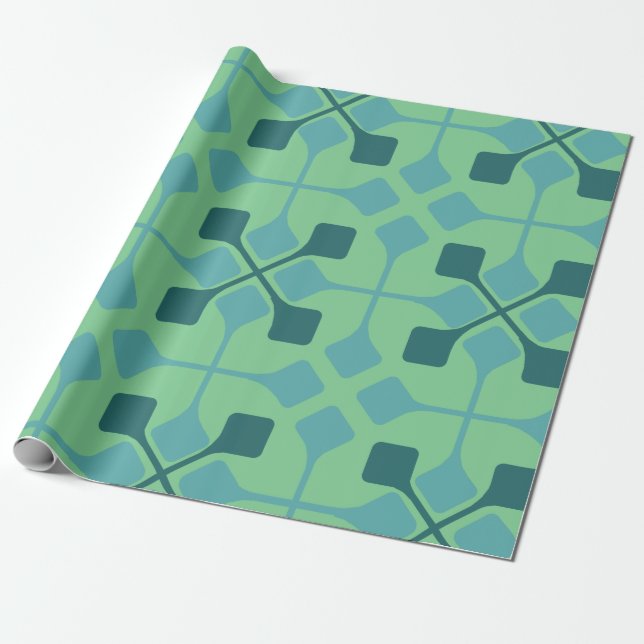 Blaue Pfeile Geschenkpapier (Ungerollt)