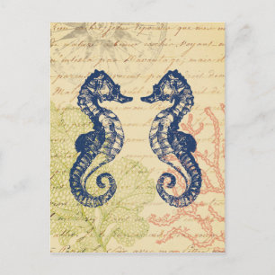 Blaue Pferde Postkarte