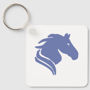 Blaue Pferdeanhänger – Zodiac-Silhouette Charm Schlüsselanhänger