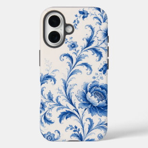 Blaue Pfingstrose Blumenhandygehäuse iPhone 16 Hülle