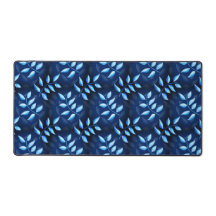 Blaue Pflanze dunkles botanisches Muster