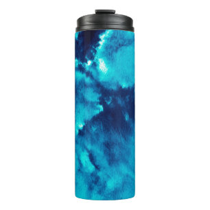 Blaue Phantom-Mode Muster Schmutzige Plash Wasserf Thermosbecher