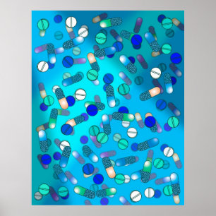 Blaue Pillen Poster