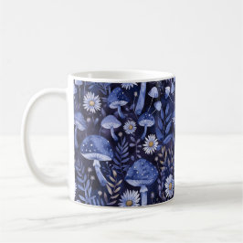 Blaue Pilze Kaffeetasse