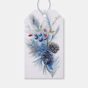Blaue Pinecone, Birkenzweige, Blaue Früchte Geschenkanhänger