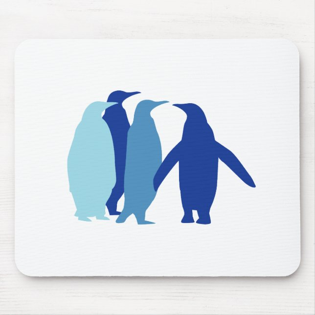 Blaue Pinguine Mousepad (Vorne)