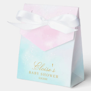 Blaue Pink Ombre Geschlechtsenthüllung Neutrale Ba Geschenkschachtel