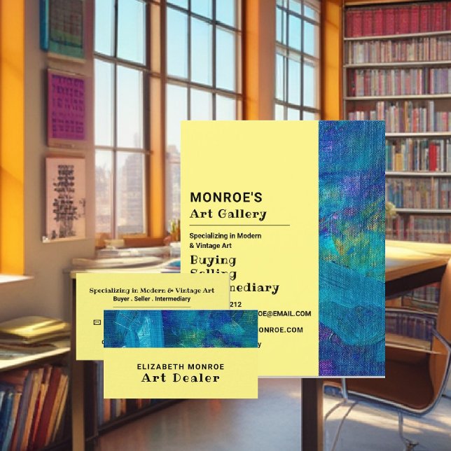 Blaue Pinselstriche, Kunsthändler, Galerie Flyer (Von Creator hochgeladen)