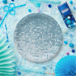 Blaue Pixel-Mosaik-Gradients Pappteller