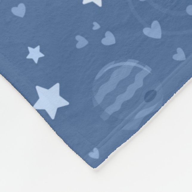 Blaue Planeten Fleece (Ecke)