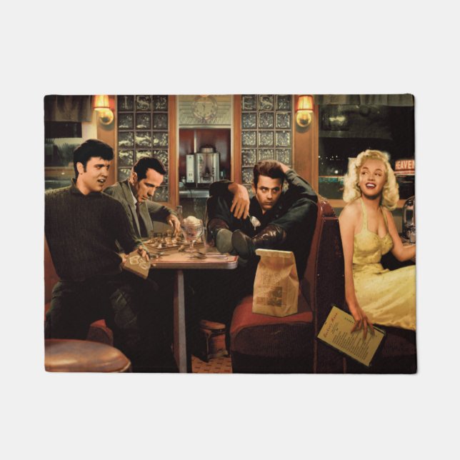 Blaue Platte 2 Fußmatte (Vorderseite)