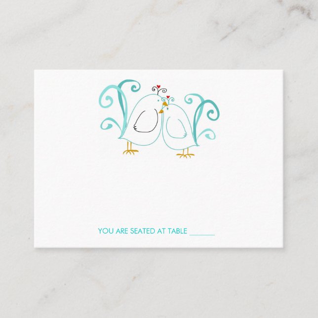 Blaue Platzkarten (Vorderseite)