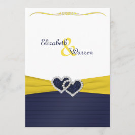 Blaue Pleats und Diamantherzen - Einladung zur Hoc