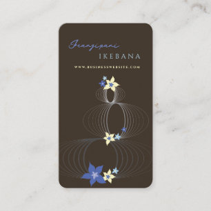 Blaue Plumeria Frangipani-Blume Chic Ikebana Zen Visitenkarte