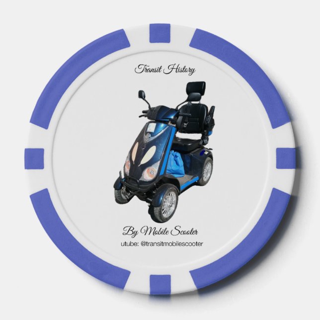 Blaue Poker-Chips Pokerchips (Vorderseite)