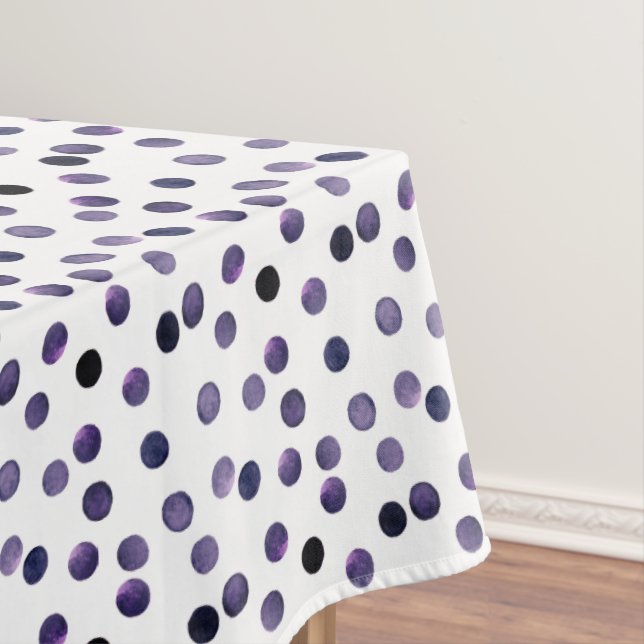 Blaue Polka-Dot-Wasserfarbe Tischdecke (Beispiel)
